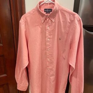 Pink / Salmon Ralph Lauren Oxford Button Down Men’s Large